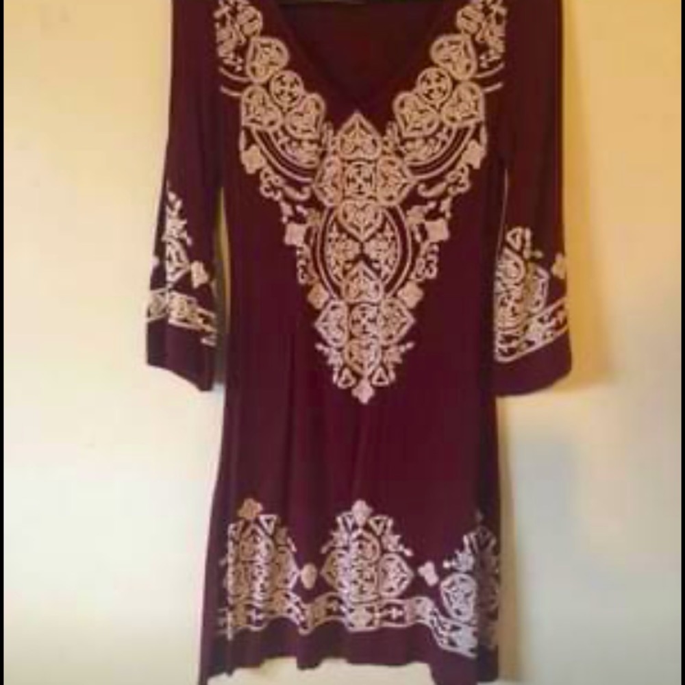 Flowy mini dress 3/4 sleeves